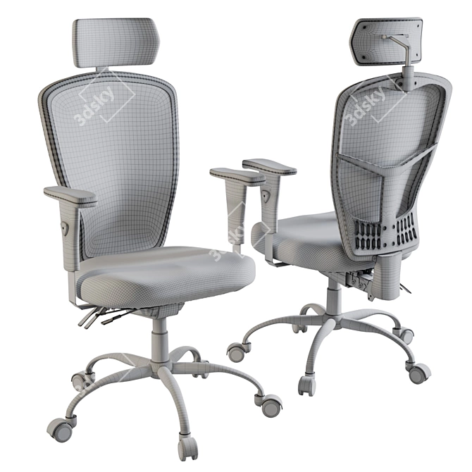 Modern Ergonomic Office Chair 3D model image 6