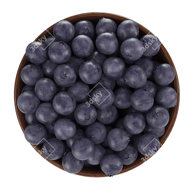 Blueberry Wood Bowl 11cm Diameter 3D model image 4