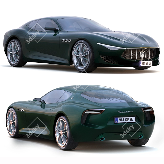 Maserati Alfieri 3D Model Vehicle 3D model image 1