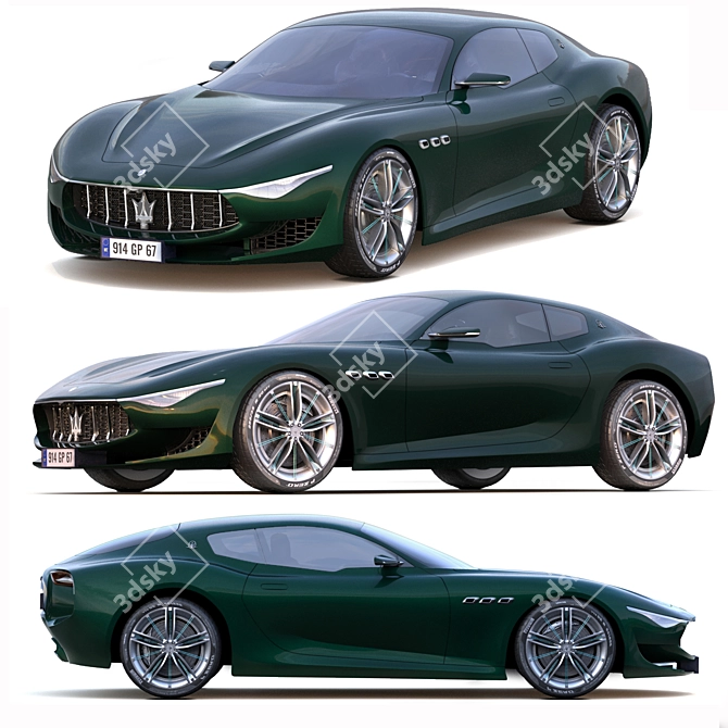 Maserati Alfieri 3D Model Vehicle 3D model image 2