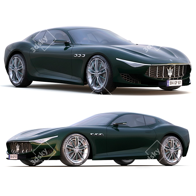 Maserati Alfieri 3D Model Vehicle 3D model image 5