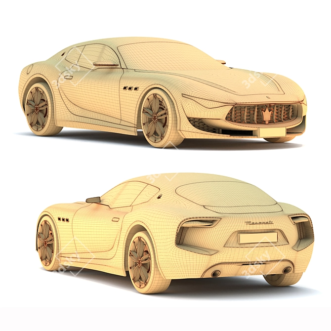 Maserati Alfieri 3D Model Vehicle 3D model image 6