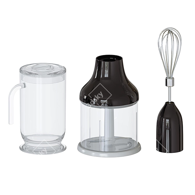 Smeg 50's Style Hand Blender 3D model image 3