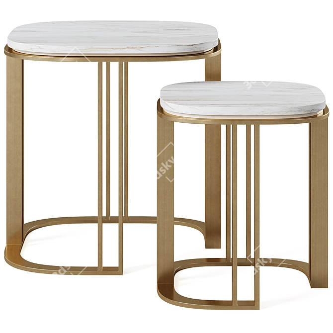 Modern Minimalist Side Table TARTU 3D model image 2