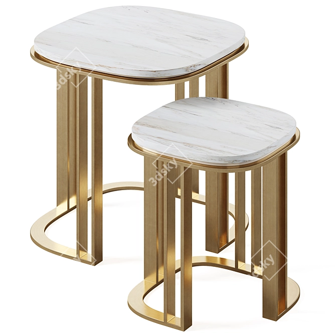 Modern Minimalist Side Table TARTU 3D model image 4