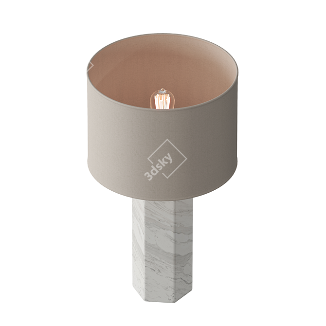 Elegant Nalani Table Lamp 3D model image 3