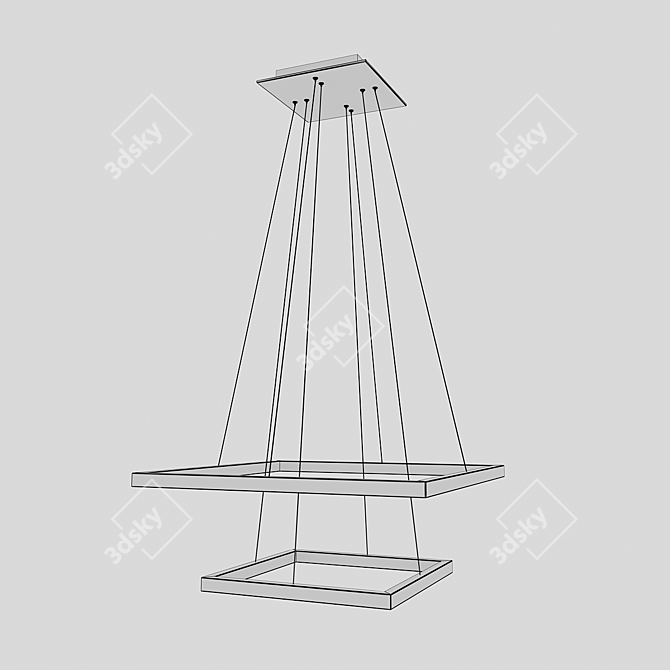 Altis LED Pendant Light White 3D model image 2