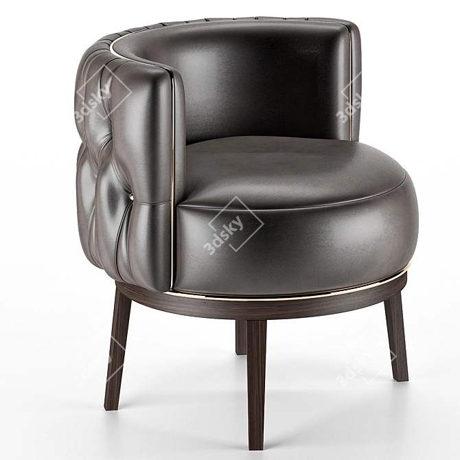 Nordic Style Armchair 3D Model 3D model image 1