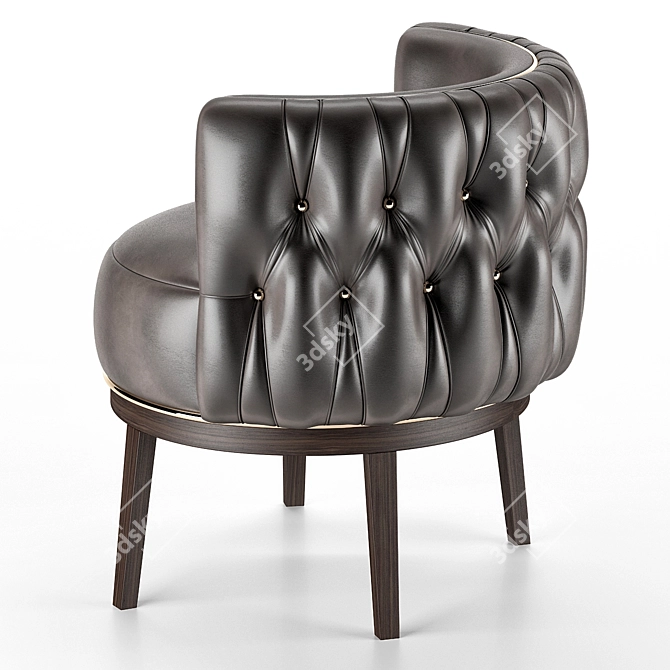 Nordic Style Armchair 3D Model 3D model image 2