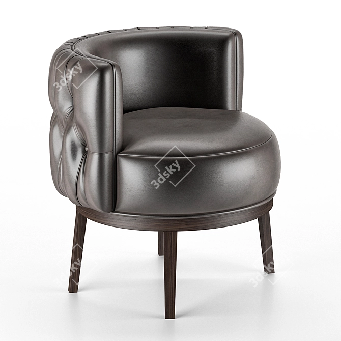 Nordic Style Armchair 3D Model 3D model image 3