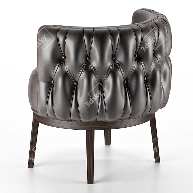 Nordic Style Armchair 3D Model 3D model image 4