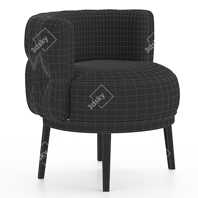 Nordic Style Armchair 3D Model 3D model image 5