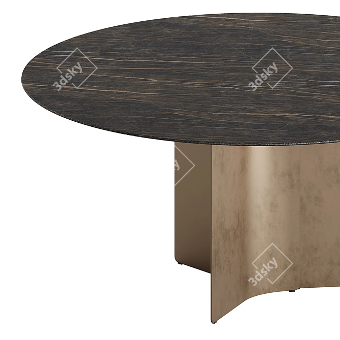 Elegance Marble Round Dining Table 3D model image 3