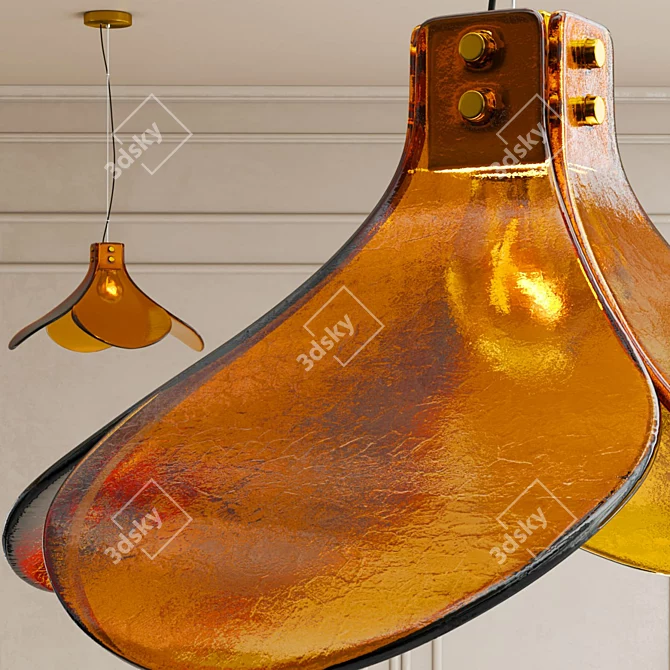 Glass Pendant LED Light: Modern D25 3D model image 3