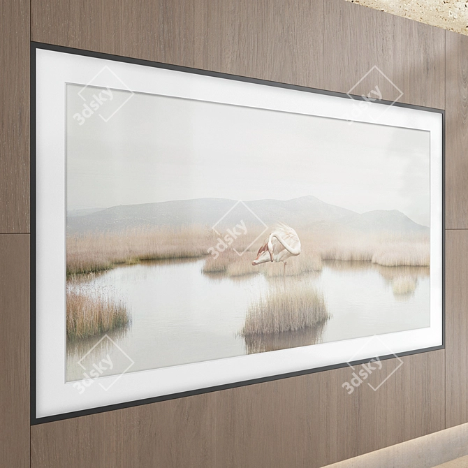 Samsung The Frame TV Wall Set 3D model image 3