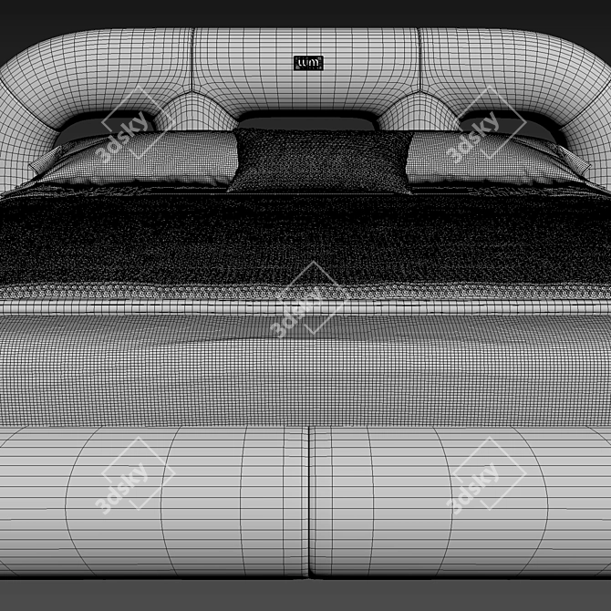 Maya Beork Bed with 250 Upholstery Options 3D model image 5