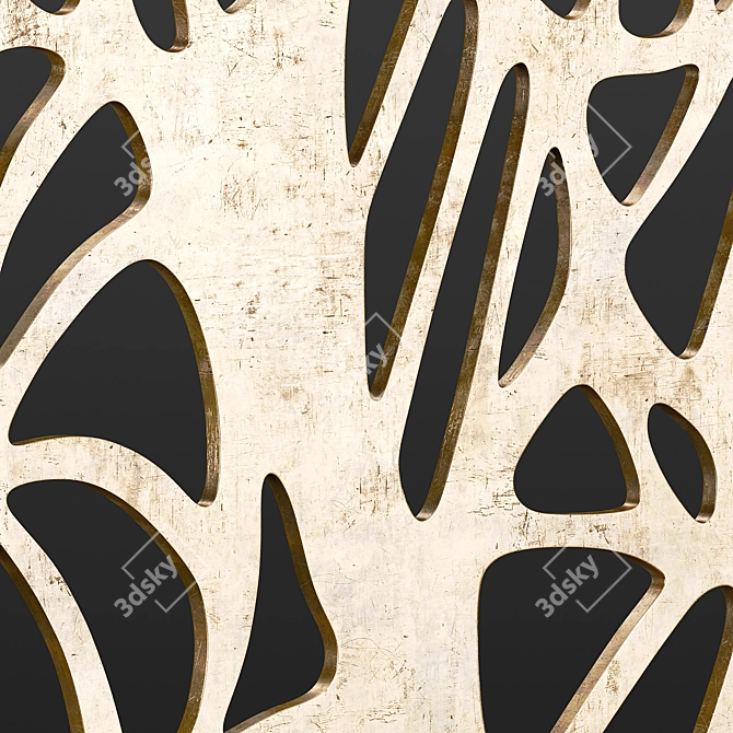 Ornate Carved Wood Panels 3D model image 3