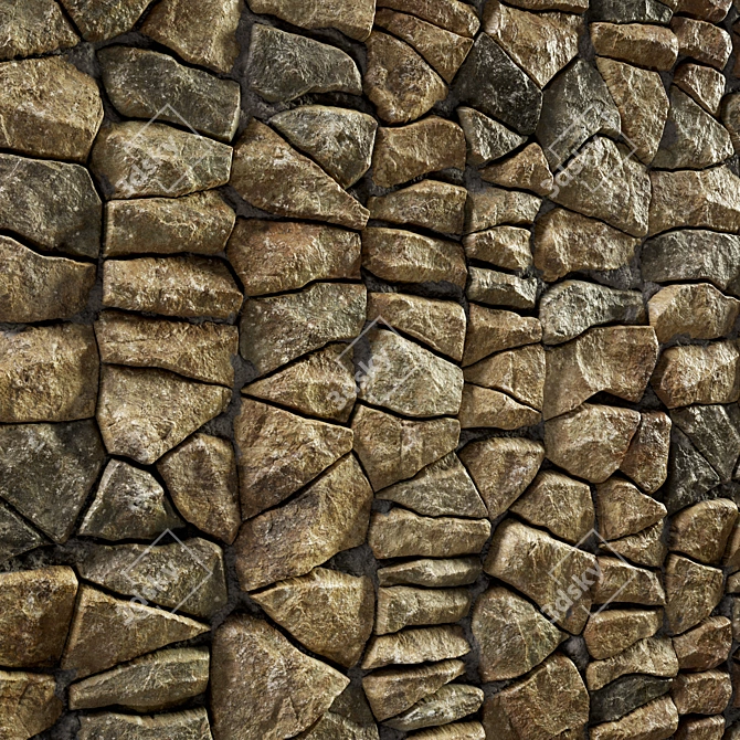 Designer Stone Wall Textures Bundle 3D model image 5