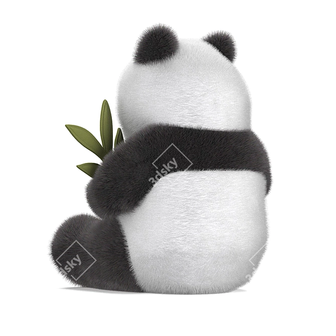 Soft Panda Plush Toy 3D model image 3