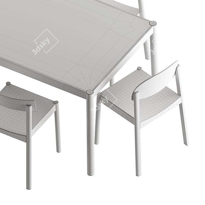 Sleek Citizen Dining Set by EMKO 3D model image 4