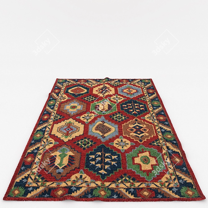 Set of 6 High-Quality Rugs 3D model image 6