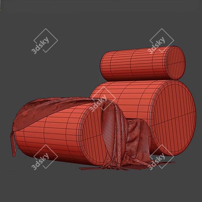 Modern Tubular Chair by Joe Colombo 3D model image 5