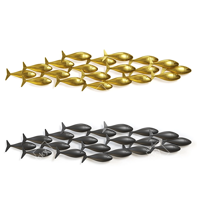 KARE Touched Shoal Wall Decoration 3D model image 1