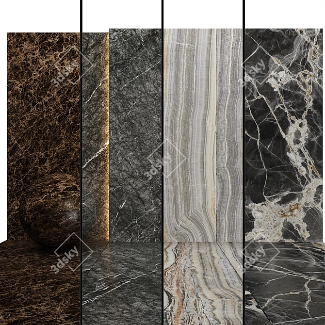 Luxury Marble Texture Set 09 3D model image 1