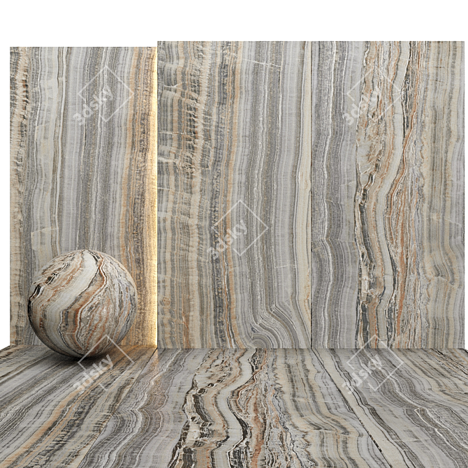 Luxury Marble Texture Set 09 3D model image 4