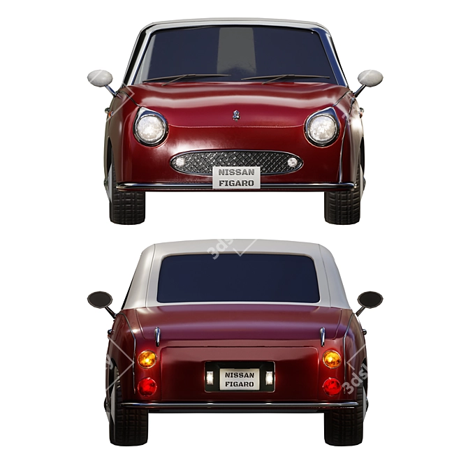 Vintage Nissan Figaro 3D Model 3D model image 3