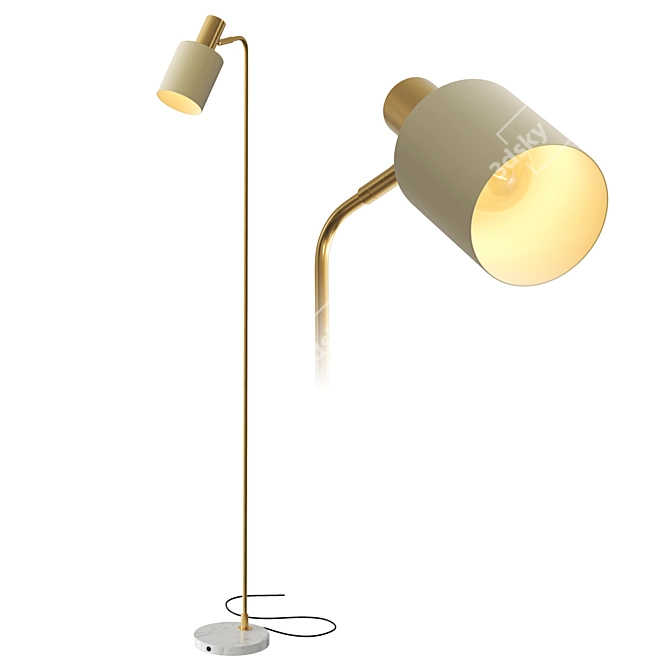  Modern Vray Flin Lamp 3D model image 1