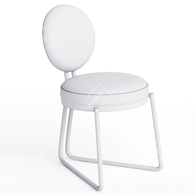  Elegant Modern Double-T Chair 3D model image 4