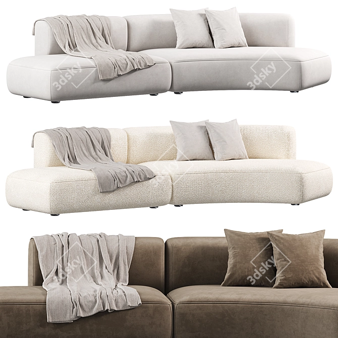 Translation: COSY CURVE Sofa
Title: Elegant COSY CURVE Modern Design 3D model image 3