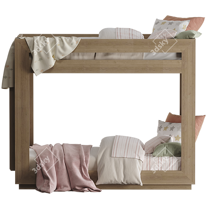 Modern Thayer Bunk Bed Set 3D model image 3