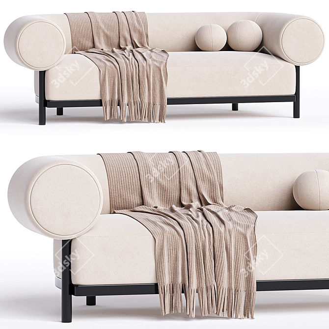 JUMBO Fabric Sofa Sleek Contemporary 3D model image 1