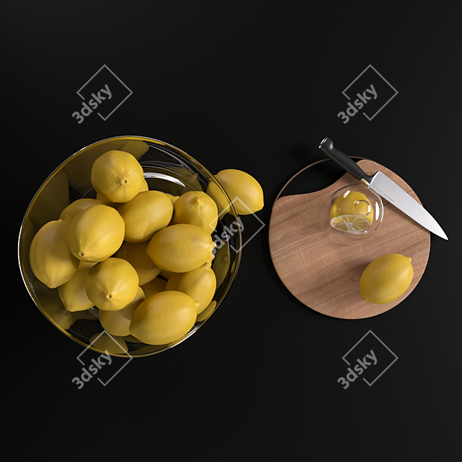 Citrus Kitchen Decor Set 3D model image 4