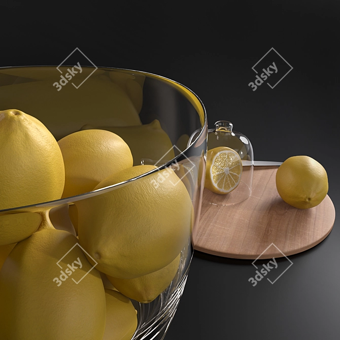 Citrus Kitchen Decor Set 3D model image 7