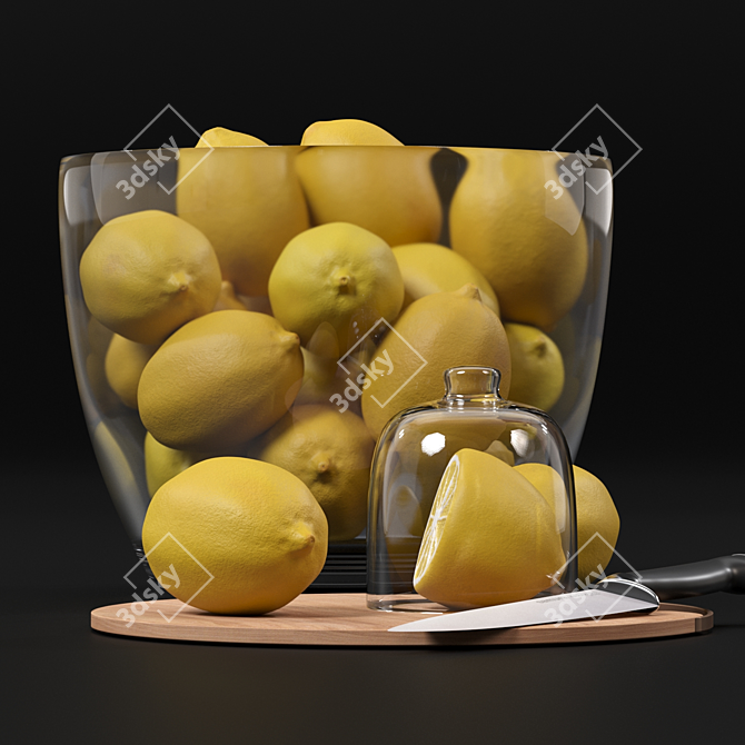 Citrus Kitchen Decor Set 3D model image 8