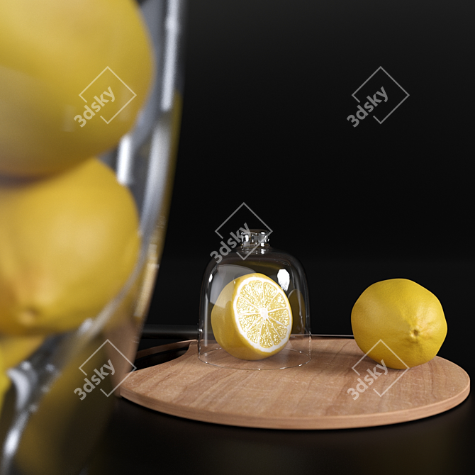 Citrus Kitchen Decor Set 3D model image 11