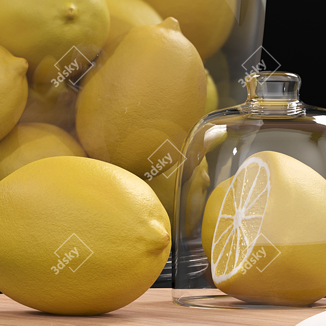 Citrus Kitchen Decor Set 3D model image 12