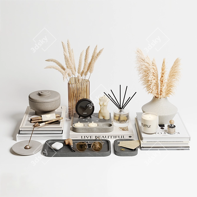 Elegant Decor Set with Render 3D model image 3