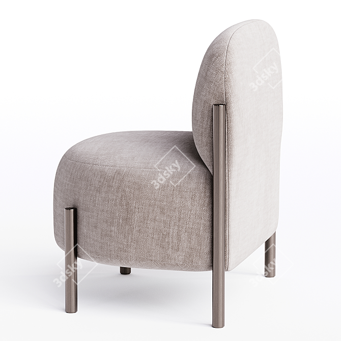 Bolzan Letti FLAG Small Armchair 3D model image 2