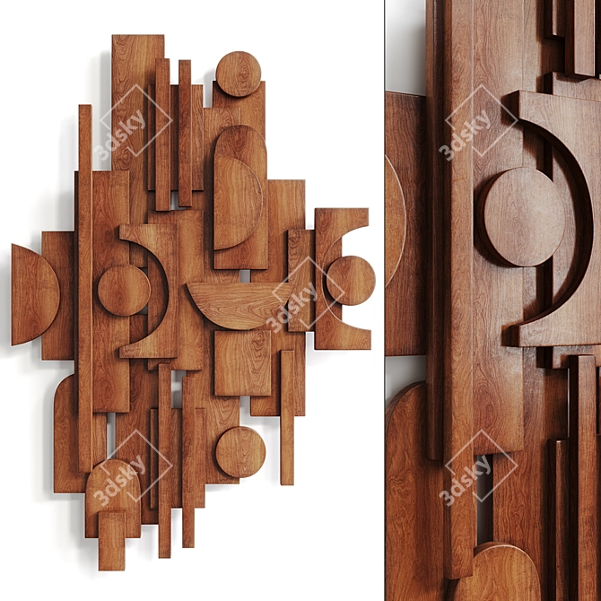 Wooden Panel Tilde Grynnerup 3D model image 1