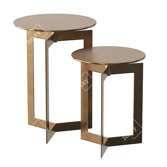 Modern Nordal Nyasa Marble Side Table 3D model image 1