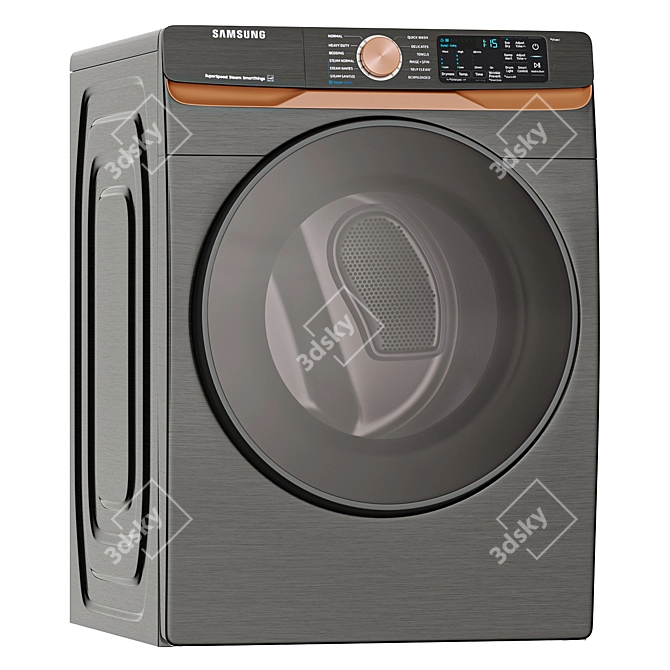 Elegant Samsung Washer & Dryer 3D model image 3