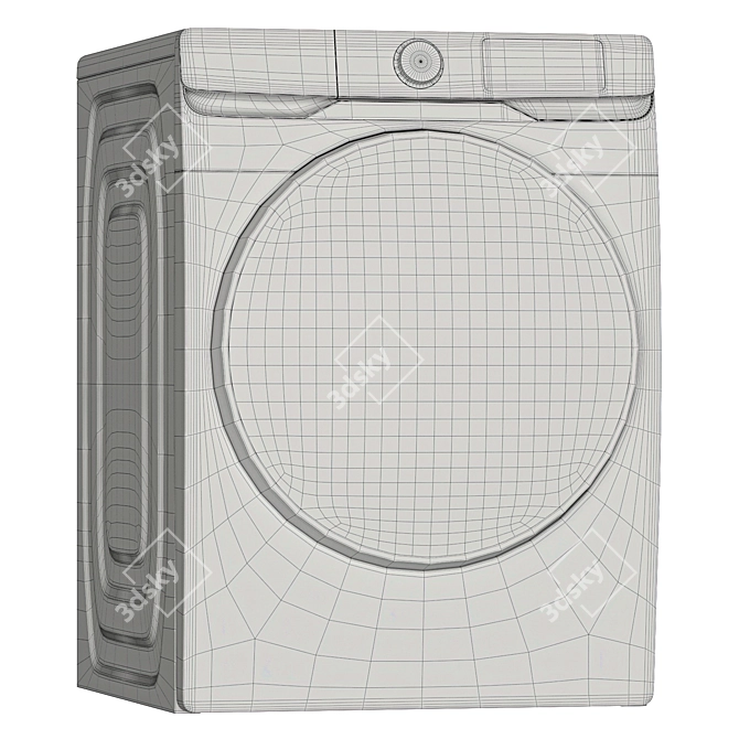 Elegant Samsung Washer & Dryer 3D model image 4