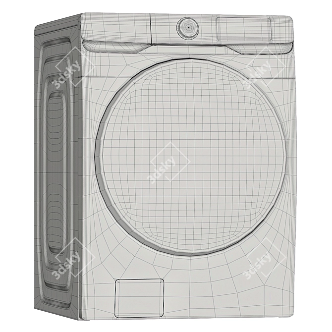 Elegant Samsung Washer & Dryer 3D model image 5