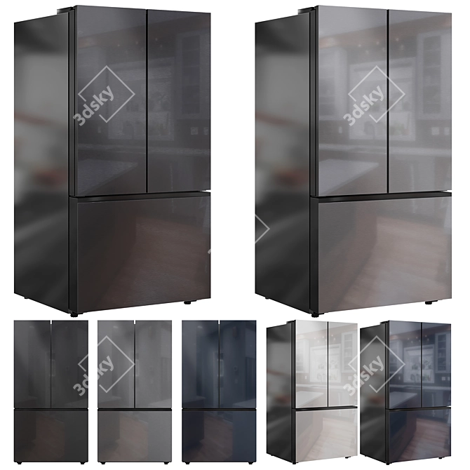 Samsung Bespoke Refrigerator Bundle 3D model image 4