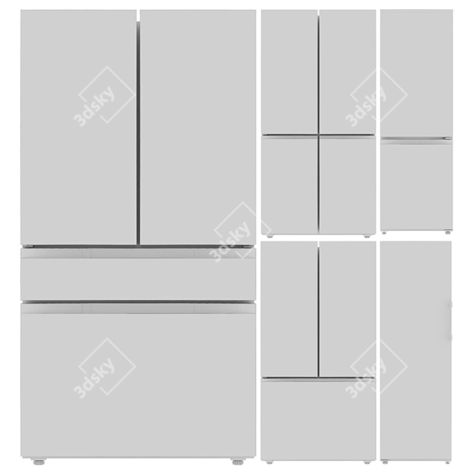 Samsung Bespoke Refrigerator Bundle 3D model image 7