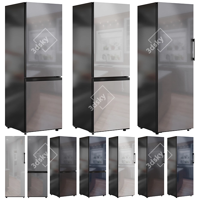 Samsung Bespoke Refrigerator Bundle 3D model image 9